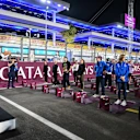 Djokovic also led a fitness session on the Qatar GP grid