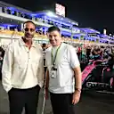 Rio Ferdinand and Steven Gerrard on the grid before lights out