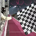 Kevin Hart waves the chequered flag in Qatar, bringing the eventful Grand Prix to a close