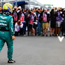 MELBOURNE, AUSTRALIA - APRIL 01: 4th placed qualifier Fernando Alonso of Spain and Aston Martin F1 Team looks on in parc ferme during qualifying ahead of the F1 Grand Prix of Australia at Albert Park Grand Prix Circuit on April 01, 2023 in Melbourne, Australia. (Photo by Mark Thompson/Getty Images)