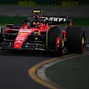 MELBOURNE, AUSTRALIA - APRIL 01: Sparks fly behind Carlos Sainz of Spain driving (55) the Ferrari SF-23  during qualifying ahead of the F1 Grand Prix of Australia at Albert Park Grand Prix Circuit on April 01, 2023 in Melbourne, Australia. (Photo by Clive Mason - Formula 1/Formula 1 via Getty Images)