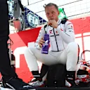BAKU, AZERBAIJAN - APRIL 30: Kevin Magnussen of Denmark and Haas F1 looks on on the grid prior to the F1 Grand Prix of Azerbaijan at Baku City Circuit on April 30, 2023 in Baku, Azerbaijan. (Photo by Bryn Lennon - Formula 1/Formula 1 via Getty Images)