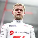 SAO PAULO, BRAZIL - NOVEMBER 03: Fourteenth placed qualifier Kevin Magnussen of Denmark and Haas F1 looks on in the FIA Garage after qualifying ahead of the F1 Grand Prix of Brazil at Autodromo Jose Carlos Pace on November 03, 2023 in Sao Paulo, Brazil. (Photo by Dan Istitene - Formula 1/Formula 1 via Getty Images)