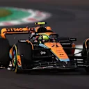 MONZA, ITALY - SEPTEMBER 01: Lando Norris of Great Britain driving the (4) McLaren MCL60 Mercedes on track during practice ahead of the F1 Grand Prix of Italy at Autodromo Nazionale Monza on September 01, 2023 in Monza, Italy. (Photo by Ryan Pierse/Getty Images)