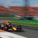 ZANDVOORT, NETHERLANDS - AUGUST 26: Sergio Perez of Mexico driving the (11) Oracle Red Bull Racing RB19 on track  during qualifying ahead of the F1 Grand Prix of The Netherlands at Circuit Zandvoort on August 26, 2023 in Zandvoort, Netherlands. (Photo by Lars Baron/Getty Images)