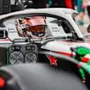 AUSTIN, TEXAS - OCTOBER 21: Kevin Magnussen of Denmark and Haas F1 prepares to drive on the grid prior to the Sprint ahead of the F1 Grand Prix of United States at Circuit of The Americas on October 21, 2023 in Austin, Texas. (Photo by Chris Graythen/Getty Images)