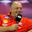 SINGAPORE, SINGAPORE - SEPTEMBER 20: Ferrari Team Principal Frederic Vasseur attends the Team Principals Press Conference during practice ahead of the F1 Grand Prix of Singapore at Marina Bay Street Circuit on September 20, 2024 in Singapore, Singapore. (Photo by Clive Rose/Getty Images)