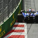 BAKU, AZERBAIJAN - SEPTEMBER 13: Yuki Tsunoda of Japan driving the (22) Visa Cash App RB VCARB 01 on track during practice ahead of the F1 Grand Prix of Azerbaijan at Baku City Circuit on September 13, 2024 in Baku, Azerbaijan. (Photo by James Sutton/Getty Images)