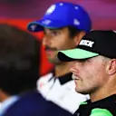 SPA, BELGIUM - JULY 25: Valtteri Bottas of Finland and Stake F1 Team Kick Sauber attends the Drivers Press Conference during previews ahead of the F1 Grand Prix of Belgium at Circuit de Spa-Francorchamps on July 25, 2024 in Spa, Belgium. (Photo by Dean Mouhtaropoulos/Getty Images)
