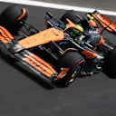 SAO PAULO, BRAZIL - NOVEMBER 01: Lando Norris of Great Britain driving the (4) McLaren MCL38 Mercedes on track during practice ahead of the F1 Grand Prix of Brazil at Autodromo Jose Carlos Pace on November 01, 2024 in Sao Paulo, Brazil. (Photo by Clive Mason/Getty Images)