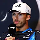 MONTREAL, QUEBEC - JUNE 06: Pierre Gasly of France and Alpine F1 attends the press conference during previews ahead of the F1 Grand Prix of Canada at Circuit Gilles Villeneuve on June 06, 2024 in Montreal, Quebec. (Photo by Clive Rose/Getty Images)