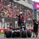 SHANGHAI, CHINA - APRIL 21: Max Verstappen of Oracle Red Bull Racing and The Netherlands celebrates finishing in first position in parc ferme during the F1 Grand Prix of China at Shanghai International Circuit on April 21, 2024 in Shanghai, China. (Photo by Peter Fox/Getty Images)