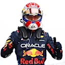 SHANGHAI, CHINA - APRIL 20: Pole position qualifier Max Verstappen of the Netherlands and Oracle Red Bull Racing celebrates in parc ferme after qualifying ahead of the F1 Grand Prix of China at Shanghai International Circuit on April 20, 2024 in Shanghai, China. (Photo by Bryn Lennon - Formula 1/Formula 1 via Getty Images)