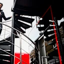 BUDAPEST, HUNGARY - JULY 20: George Russell of Mercedes and Great Britain in the paddock during qualifying ahead of the F1 Grand Prix of Hungary at Hungaroring on July 20, 2024 in Budapest, Hungary. (Photo by Peter Fox - Formula 1/Formula 1 via Getty Images)