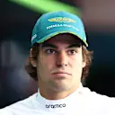 SUZUKA, JAPAN - APRIL 05: Lance Stroll of Canada and Aston Martin F1 Team looks on in the garage during practice ahead of the F1 Grand Prix of Japan at Suzuka International Racing Course on April 05, 2024 in Suzuka, Japan. (Photo by Bryn Lennon - Formula 1/Formula 1 via Getty Images)