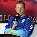 LAS VEGAS, NEVADA - NOVEMBER 20: Liam Lawson of New Zealand and Visa Cash App RB attends the Drivers Press Conference during previews ahead of the F1 Grand Prix of Las Vegas at Las Vegas Strip Circuit on November 20, 2024 in Las Vegas, Nevada. (Photo by Mark Sutton - Formula 1/Formula 1 via Getty Images)