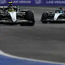 MEXICO CITY, MEXICO - OCTOBER 27: Lewis Hamilton of Great Britain driving the (44) Mercedes AMG Petronas F1 Team W15 leads George Russell of Great Britain driving the (63) Mercedes AMG Petronas F1 Team W15 on track  during the F1 Grand Prix of Mexico at Autodromo Hermanos Rodriguez on October 27, 2024 in Mexico City, Mexico. (Photo by Rudy Carezzevoli/Getty Images)