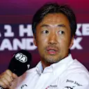 ZANDVOORT, NETHERLANDS - AUGUST 23: Haas F1 Team Principal Ayao Komatsu attends the Team Principals Press Conference during practice ahead of the F1 Grand Prix of Netherlands at Circuit Zandvoort on August 23, 2024 in Zandvoort, Netherlands. (Photo by Clive Rose/Getty Images)