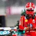 LUSAIL CITY, QATAR - NOVEMBER 30: Charles Leclerc of Ferrari and Monaco in parc ferme during the Sprint ahead of the F1 Grand Prix of Qatar at Lusail International Circuit on November 30, 2024 in Lusail City, Qatar. (Photo by Peter Fox/Getty Images)