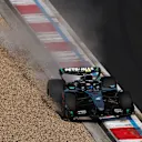 SHANGHAI, CHINA - MARCH 22: Andrea Kimi Antonelli of Italy driving the (12) Mercedes AMG Petronas F1 Team W16 touches the gravel during qualifying ahead of the F1 Grand Prix of China at Shanghai International Circuit on March 22, 2025 in Shanghai, China. (Photo by Clive Rose/Getty Images)