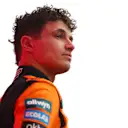 SUZUKA, JAPAN - APRIL 06: Second placed Lando Norris of Great Britain and McLaren on the podium during the F1 Grand Prix of Japan at Suzuka Circuit on April 06, 2025 in Suzuka, Japan. (Photo by Bryn Lennon - Formula 1/Formula 1 via Getty Images)