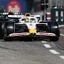 IMOLA, ITALY - MAY 18: Isack Hadjar of France driving the (6) Visa Cash App Racing Bulls VCARB 02 leads Andrea Kimi Antonelli of Italy driving the (12) Mercedes AMG Petronas F1 Team W16 out of the pitlane during the F1 Grand Prix of Emilia-Romagna at Autodromo Internazionale Enzo e Dino Ferrari on May 18, 2025 in Imola, Italy. (Photo by Rudy Carezzevoli/Getty Images)