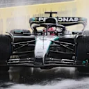 MIAMI, FLORIDA - MAY 03: George Russell of Great Britain driving the (63) Mercedes AMG Petronas F1 Team W16 on track during the Sprint ahead of the F1 Grand Prix of Miami at Miami International Autodrome on May 03, 2025 in Miami, Florida. (Photo by Clive Rose/Getty Images)