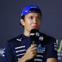 JEDDAH, SAUDI ARABIA - APRIL 17: Alexander Albon of Thailand and Williams in the Drivers Press Conference during previews ahead of the F1 Grand Prix of Saudi Arabia at Jeddah Corniche Circuit on April 17, 2025 in Jeddah, Saudi Arabia. (Photo by Clive Rose/Getty Images)