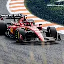 Ferrari's Monegasque driver Charles Leclerc drives during the first practice session at The Circuit Zandvoort, ahead of the Dutch Formula One Grand Prix, in Zandvoort on August 25, 2023. (Photo by SIMON WOHLFAHRT / AFP) (Photo by SIMON WOHLFAHRT/AFP via Getty Images)