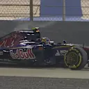 Carlos Sainz retires on Lap 30 in the Toro Rosso 