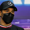 Lewis Hamilton (GBR) Mercedes AMG F1 in the post qualifying FIA Press Conference.
27.03.2021. Formula 1 World Championship, Rd 1, Bahrain Grand Prix, Sakhir, Bahrain, Qualifying Day.
- www.xpbimages.com, EMail: requests@xpbimages.com © Copyright: 
FIA Pool Image for Editorial Use Only