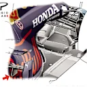 As you can see in this technical drawing, the rear lower wishbone on the RB16B is now behind the track rod...