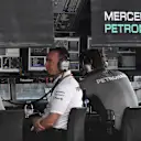Paddy Lowe (GBR) Mercedes AMG F1 Executive Director (Technical) on the pit wall gantry. Formula One World Championship, Rd15, Japanese Grand Prix, Practice, Suzuka, Japan, Friday, 3 October 2014 © Sutton Images. No reproduction without permission