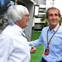 Bernie Ecclestone (GBR) CEO Formula One Group (FOM) and Alain Prost (FRA). Formula One World Championship, Rd16, Russian Grand Prix, Practice, Sochi Autodrom, Sochi, Krasnodar Krai, Russia, Friday, 10 October 2014 © Sutton Images. No reproduction without permission