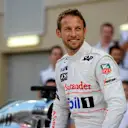 Jenson Button (GBR) McLaren MP4-29. Formula One World Championship, Rd19, Abu Dhabi Grand Prix, Preparations, Yas Marina Circuit, Abu Dhabi, UAE, Thursday, 20 November 2014 