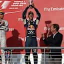 Daniel Ricciardo (AUS) Red Bull Racing celebrates on the podium. Formula One World Championship, Rd17, United States Grand Prix, Race, Austin, Texas, USA, Sunday, 2 November 2014