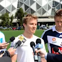 Nico Rosberg (GER) Mercedes AMG F1 visits the Melbourne Victory Star Players Soccer Team. Formula One World Championship, Rd1, Australian Grand Prix, Preparations, Albert Park, Melbourne, Australia, Wednesday, 12 March 2014