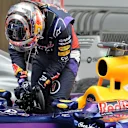 Sebastian Vettel (GER) Red Bull Racing RB10 in parc ferme. Formula One World Championship, Rd4, Chinese Grand Prix, Qualifying, Shanghai, China, Saturday, 19 April 2014