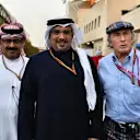(L to R): Sheikh Abdallah Al Khalifa (BRN) Private Secretary to Crown Prince Shaikh Salman bin Isa Hamad Al Khalifa (BRN), Crown Prince Shaikh Salman bin Isa Hamad Al Khalifa (BRN) and Jackie Stewart (GBR). Formula One World Championship, Rd3, Bahrain Grand Prix, Practice, Bahrain International Circuit, Sakhir, Bahrain, Friday, 4 April 2014