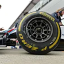 Pirelli tyre on the car of Valtteri Bottas (FIN) Williams FW36. Formula One World Championship, Rd8, Austrian Grand Prix, Qualifying, Spielberg, Austria, Saturday, 21 June 2014