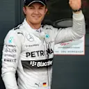 Pole sitter Nico Rosberg (GER) Mercedes AMG F1 celebrates in parc ferme. Formula One World Championship, Rd9, British Grand Prix, Qualifying, Silverstone, England, Saturday, 5 July 2014 © Sutton Images. No reproduction without permission