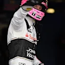 Jenson Button (GBR) McLaren celebrates in parc ferme. Formula One World Championship, Rd9, British Grand Prix, Qualifying, Silverstone, England, Saturday, 5 July 2014 © Sutton Images. No reproduction without permission