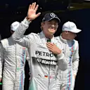 Pole sitter Nico Rosberg (GER) Mercedes AMG F1 celebrates in parc ferme. Formula One World Championship, Rd10, German Grand Prix, Qualifying, Hockenheim, Germany, Saturday, 19 July 2014 © Sutton Images. No reproduction without permission