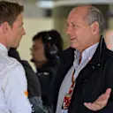Jenson Button (GBR) McLaren and Ron Dennis (GBR) McLaren Executive Chairman. Formula One World Championship, Rd4, Chinese Grand Prix, Qualifying, Shanghai, China, Saturday, 19 April 2014 © Sutton Images. No reproduction without permission
