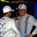 Felipe Massa (BRA) Williams and Valtteri Bottas (FIN) Williams in parc ferme. Formula One World Championship, Rd10, German Grand Prix, Qualifying, Hockenheim, Germany, Saturday, 19 July 2014 © Sutton Images. No reproduction without permission