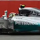 Race winner Nico Rosberg (GER) Mercedes AMG F1 W05 crosses the line. Formula One World Championship, Rd10, German Grand Prix, Race Day, Hockenheim, Germany, Sunday, 20 July 2014 © Sutton Images. No reproduction without permission