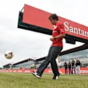 Fernando Alonso (ESP) Ferrari at the penalty shootout. Formula One World Championship, Rd9, British Grand Prix, Preparations, Silverstone, England, Thursday, 3 July 2014 © Sutton Images. No reproduction without permission