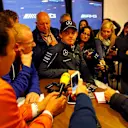 Nico Rosberg (GER) Mercedes AMG F1 talks with the media in the Mercedes AMG F1 motorhome after the race. Formula One World Championship, Rd12, Belgian Grand Prix, Race Day, Spa-Francorchamps, Belgium, Sunday, 24 August 2014 © Sutton Images. No reproduction without permission