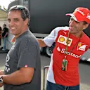 Juan Pablo Montoya (COL) and Marc Gene (ESP) Ferrari Test Driver. Formula One World Championship, Rd13, Italian Grand Prix, Monza, Italy, Preparations, Thursday, 4 September 2014 © Sutton Images. No reproduction without permission