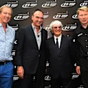 Nick Blazquez, President of Diageo in Africa and Asia with Bernie Ecclestone (GBR) CEO Formula One Group (FOM), Mika Hakkinen (FIN) and Robbie Walker (GBR). Formula One World Championship, Rd14, Singapore Grand Prix, Marina Bay Street Circuit, Singapore, Preparations, Thursday, 18 September 2014 © Sutton Images. No reproduction without permission